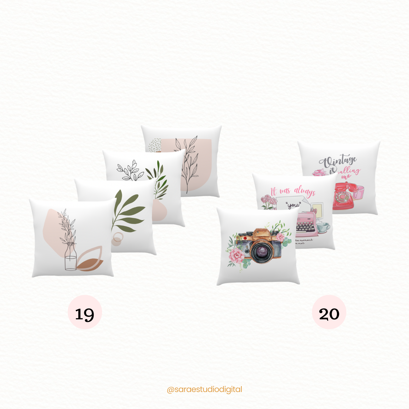 Artes de almofadas decorativas para sublimação - Combo 1 - Imagem 5