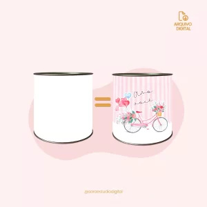 Mockup para tubo lata - 12,5x12,5/13x13