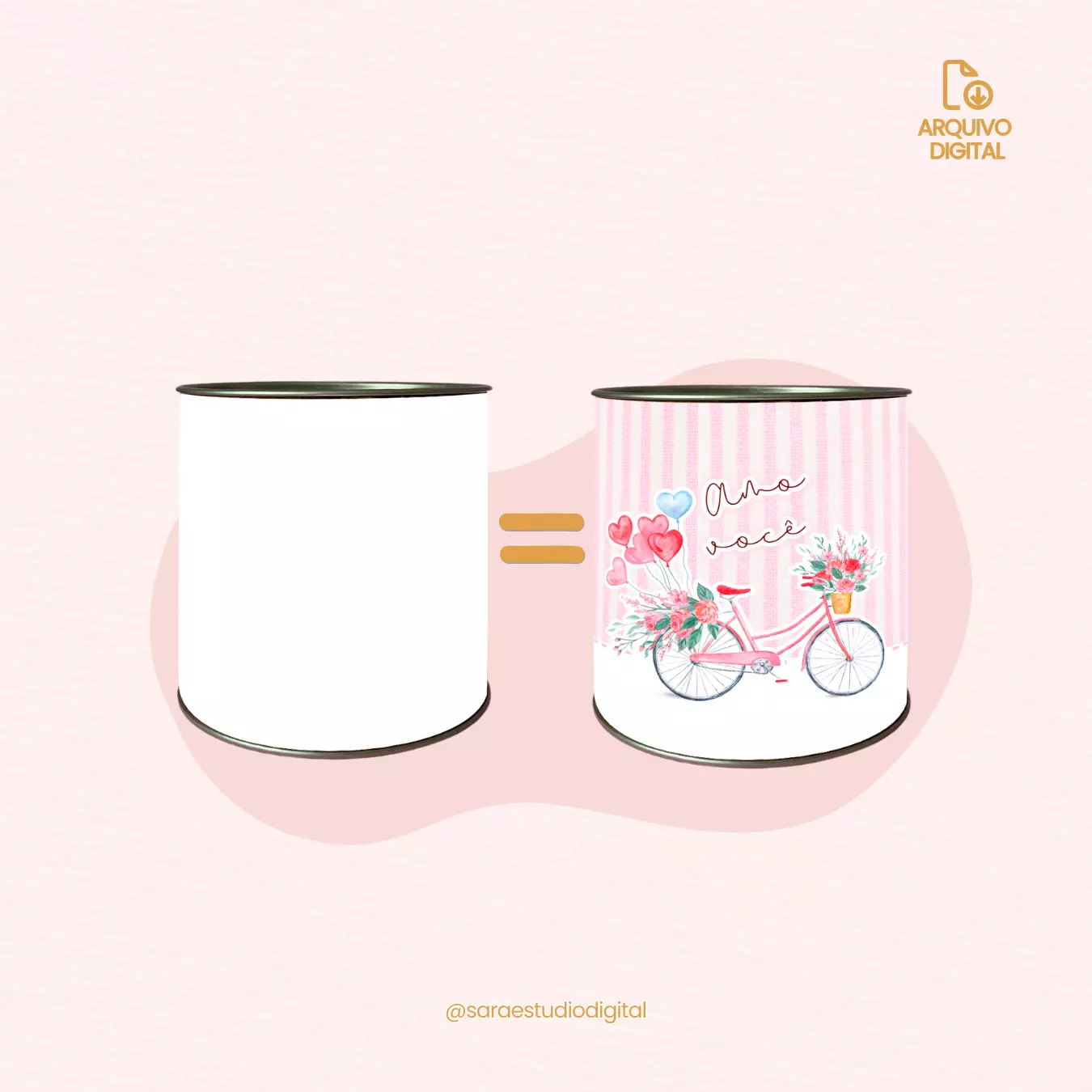 Mockup para tubo lata - 12,5x12,5/13x13