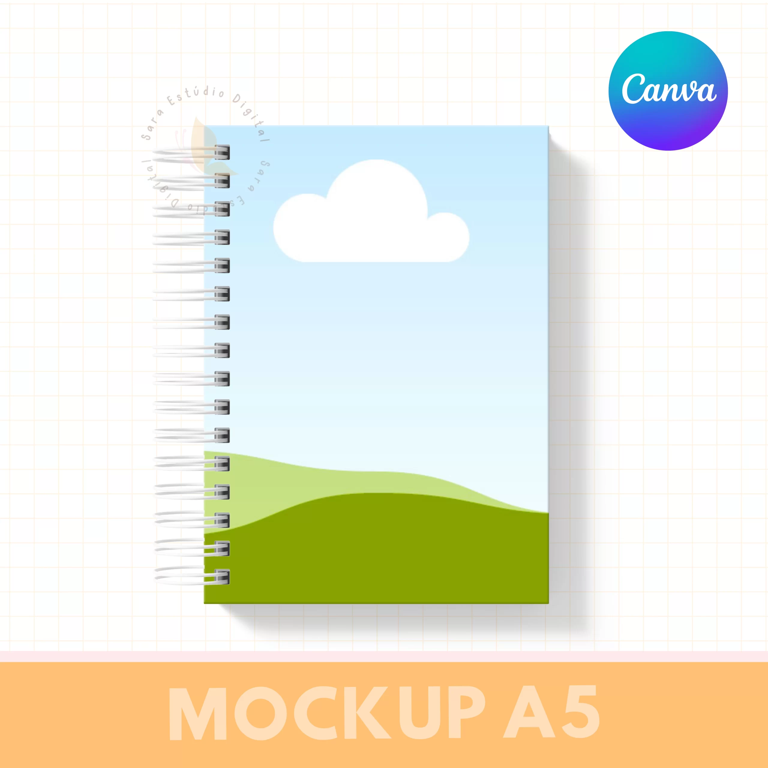 MOCKUP PARA ENCADERNAÇÃO COM WIRE-O - A5 - 3 EM 1