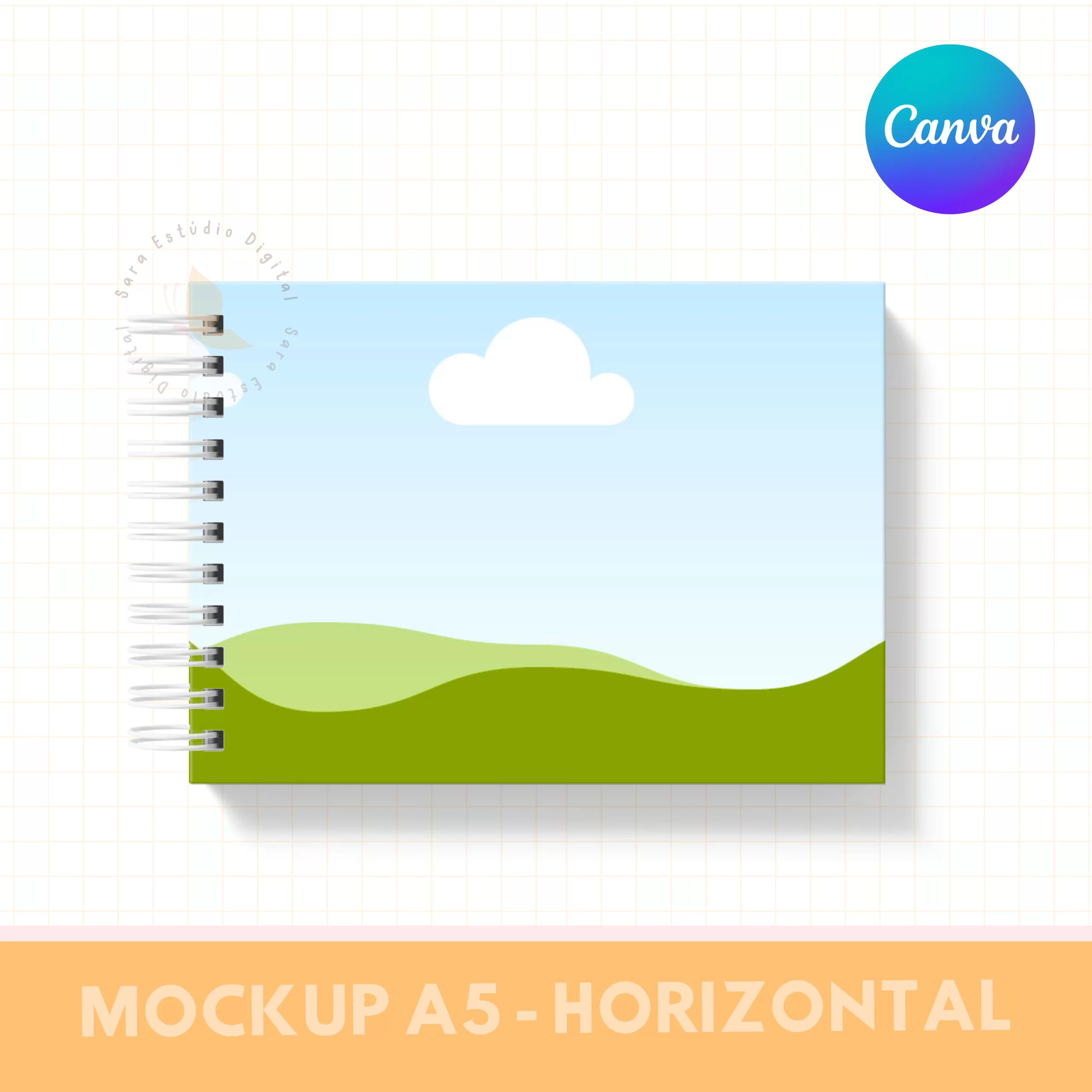 MOCKUP PARA ENCADERNAÇÃO COM WIRE-O - A5 - 3 EM 1 - Imagem 4