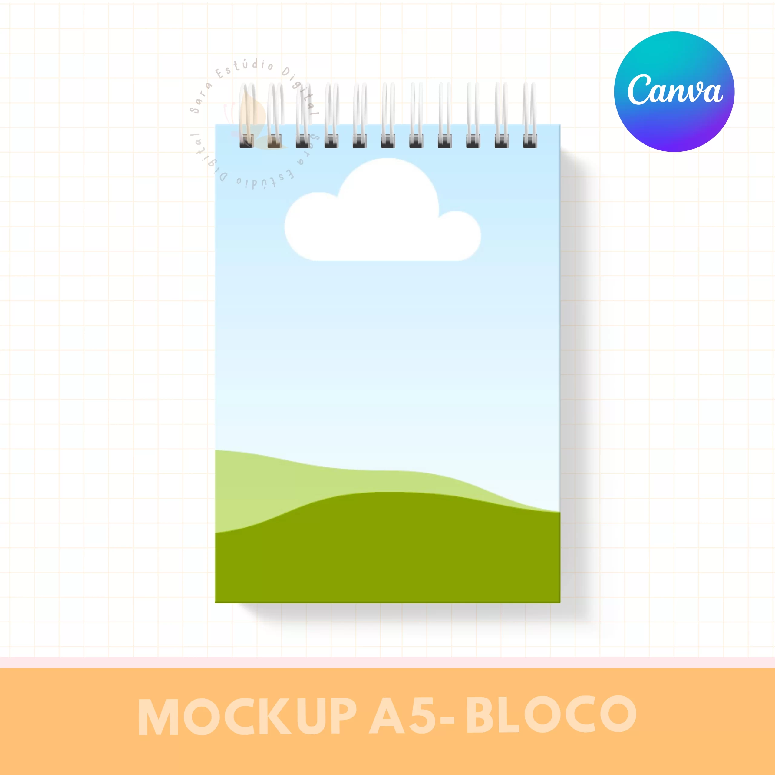 MOCKUP PARA ENCADERNAÇÃO COM WIRE-O - A5 - 3 EM 1 - Imagem 3