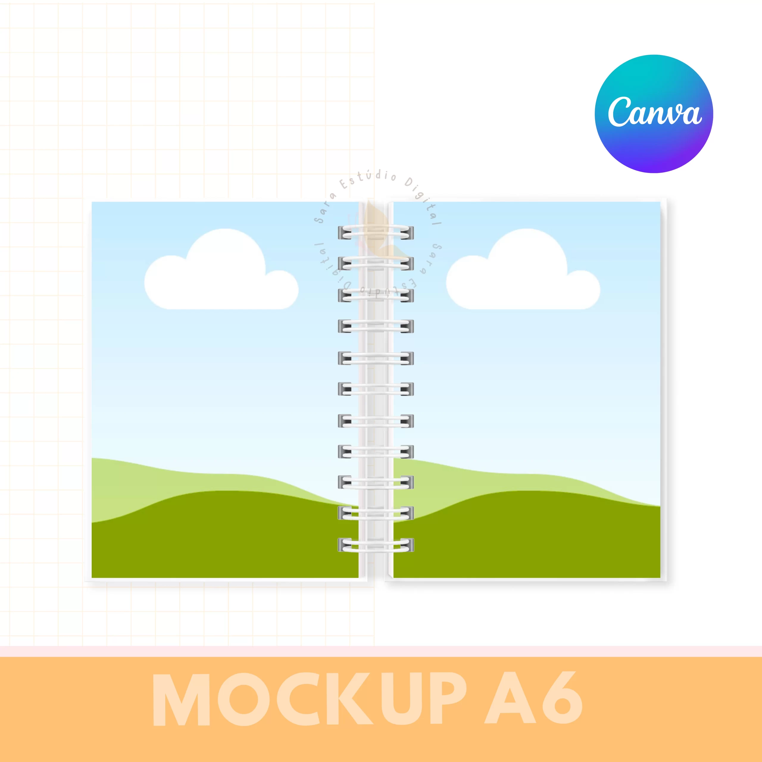 MOCKUP PARA ENCADERNAÇÃO - A6 - 3 EM 1 - Imagem 2