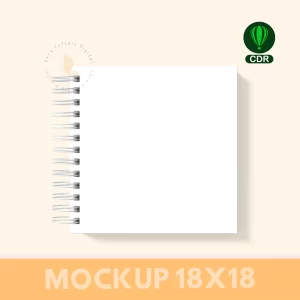 MOCKUP PARA ENCADERNAÇÃO - QUADRADA 18X18 - CorelDRAW