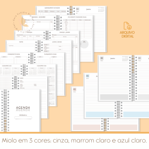 Miolo de Agenda neutra datada - 1 dia por página