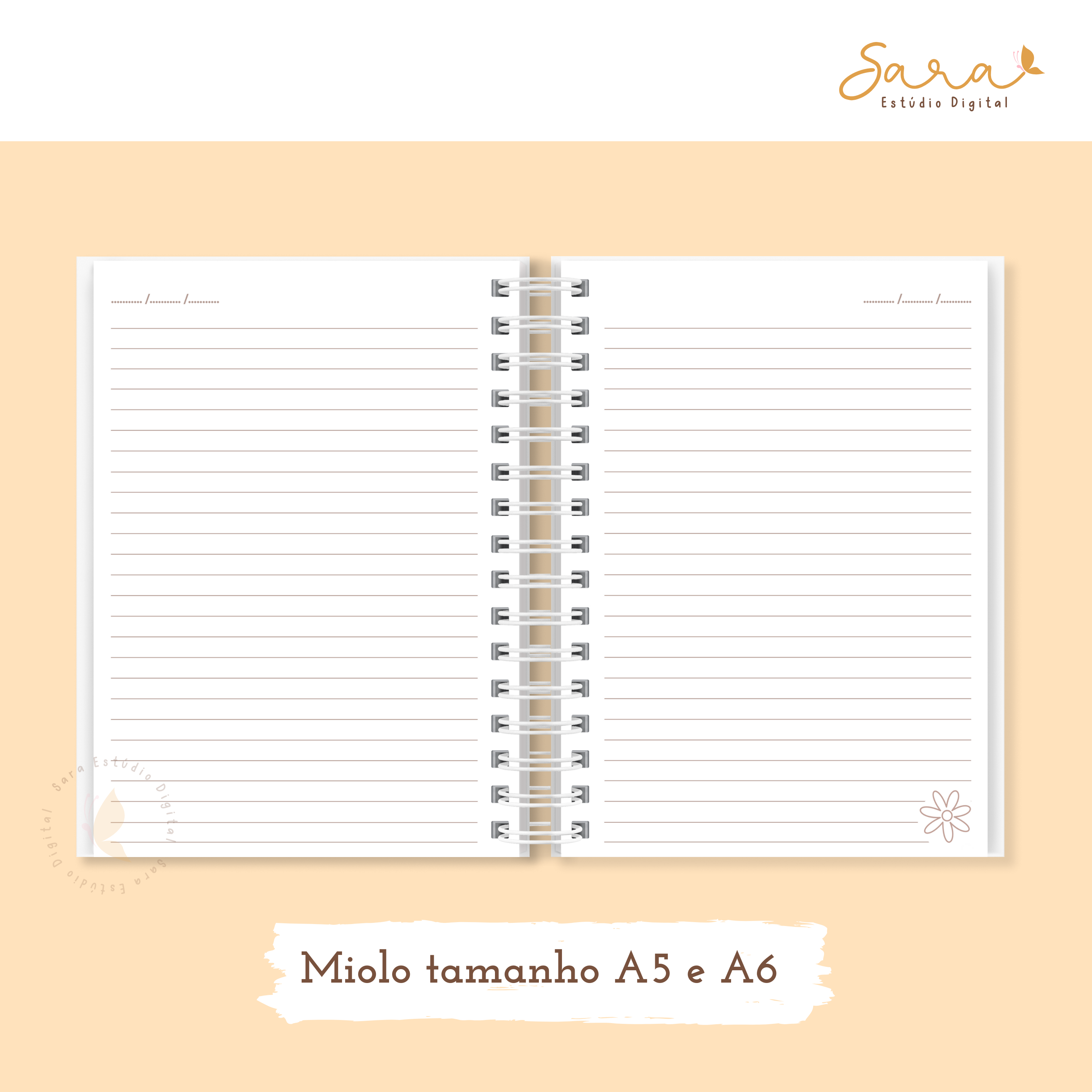 Capas fofas motivacionais A5 eA6 + Miolo de caderno e bloco