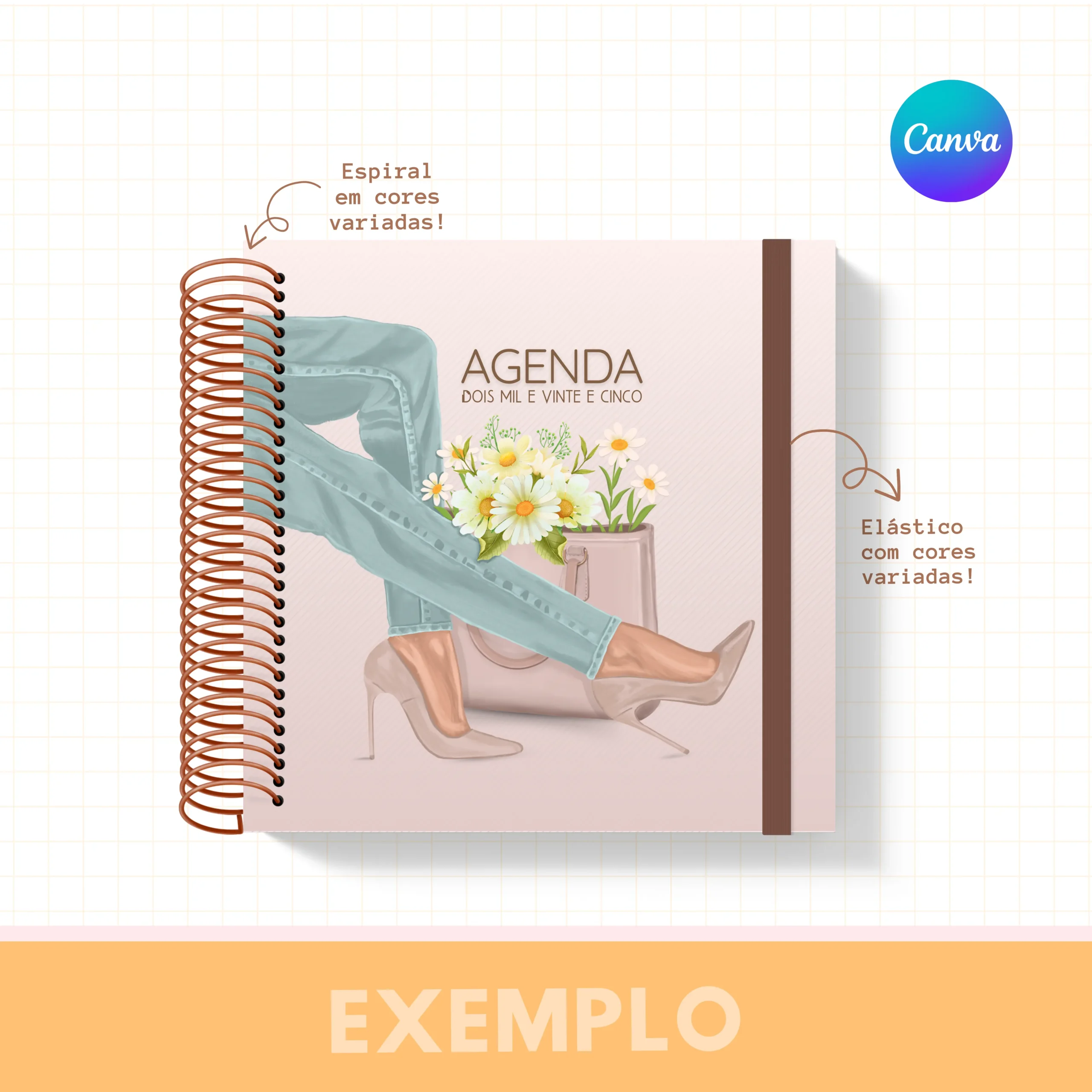 COMBO DE MOCKUPS PARA ENCADERNAÇÃO COM ESPIRAL - CANVA - Imagem 5