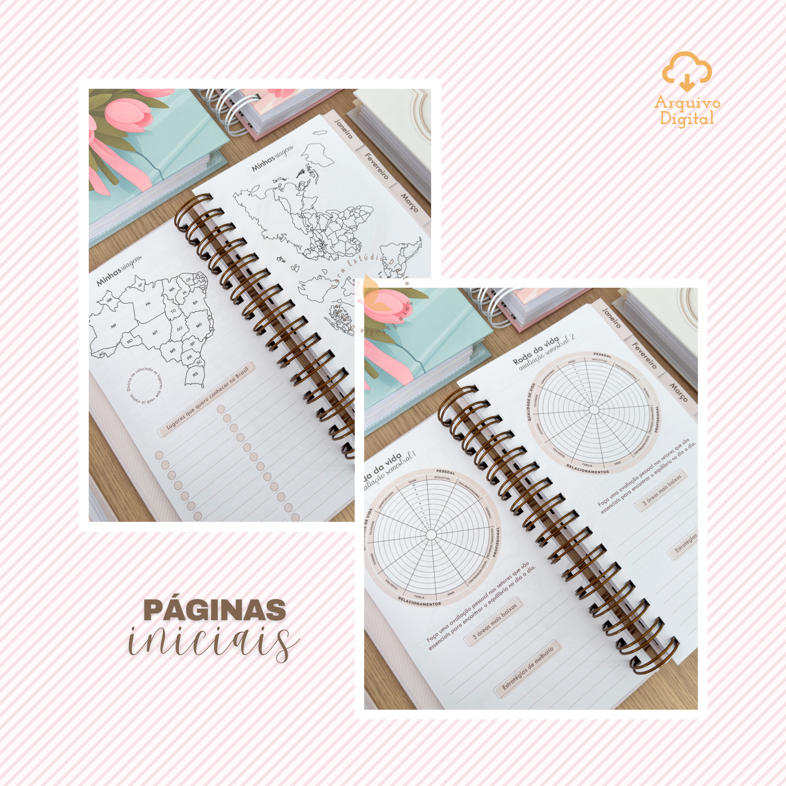 PLANNER SLIM 2026 - VERTICAL COM PAUTA EM 8 CORES - Imagem 9