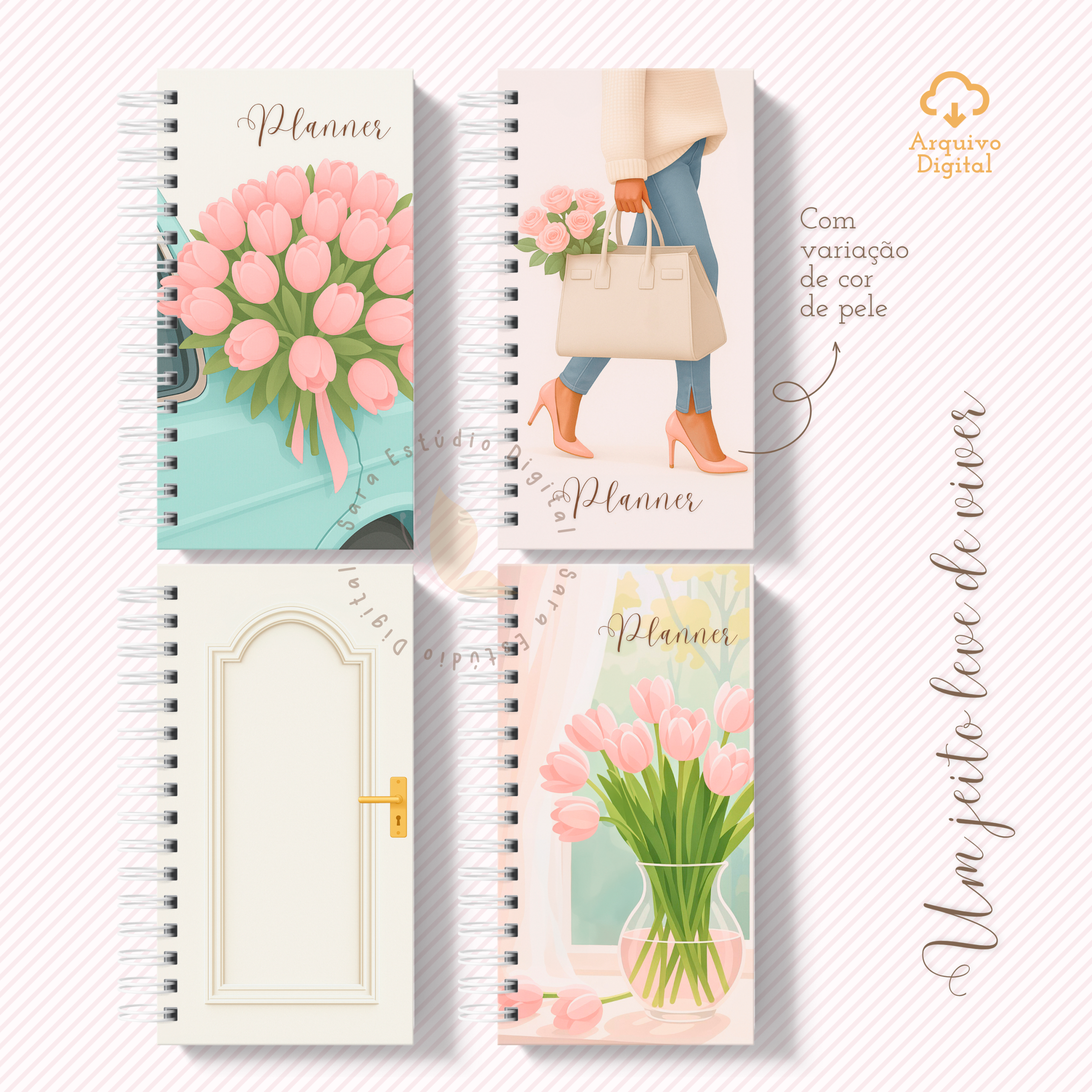 PLANNER SLIM NÃO DATADO - VERTICAL EM 8 CORES - Imagem 4