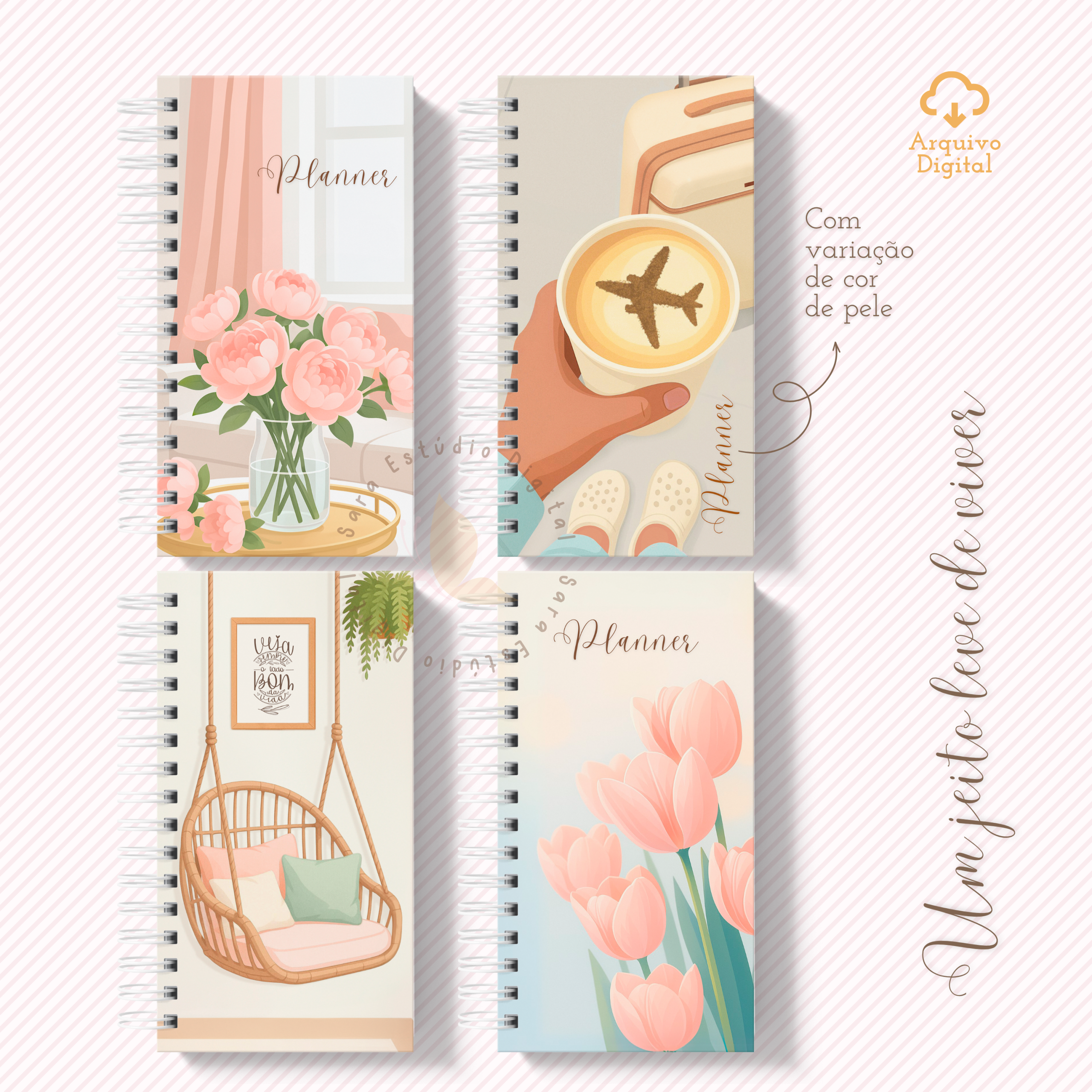 PLANNER SLIM NÃO DATADO - VERTICAL EM 8 CORES - Imagem 5