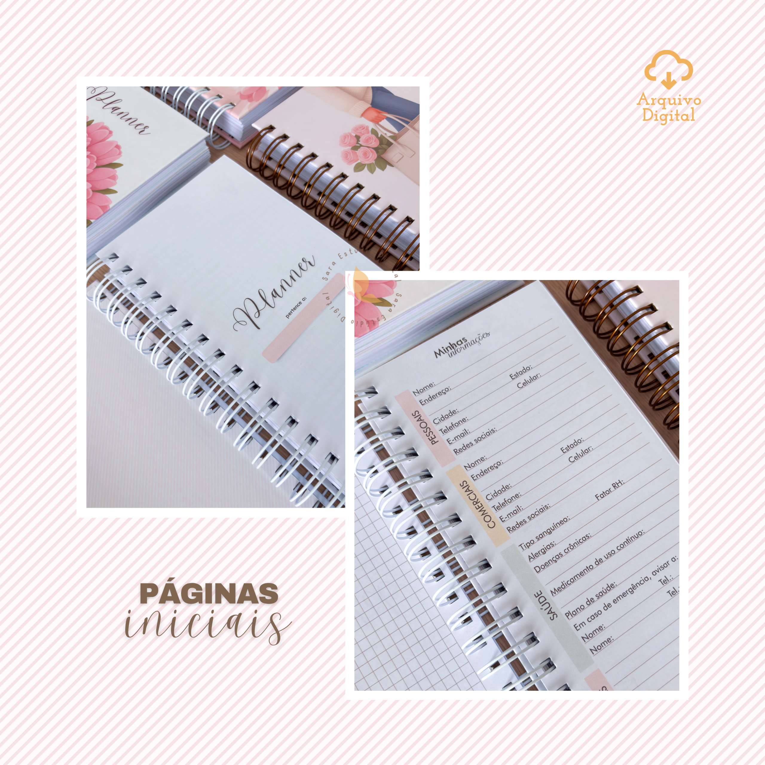 PLANNER SLIM NÃO DATADO - VERTICAL EM 8 CORES - Imagem 9