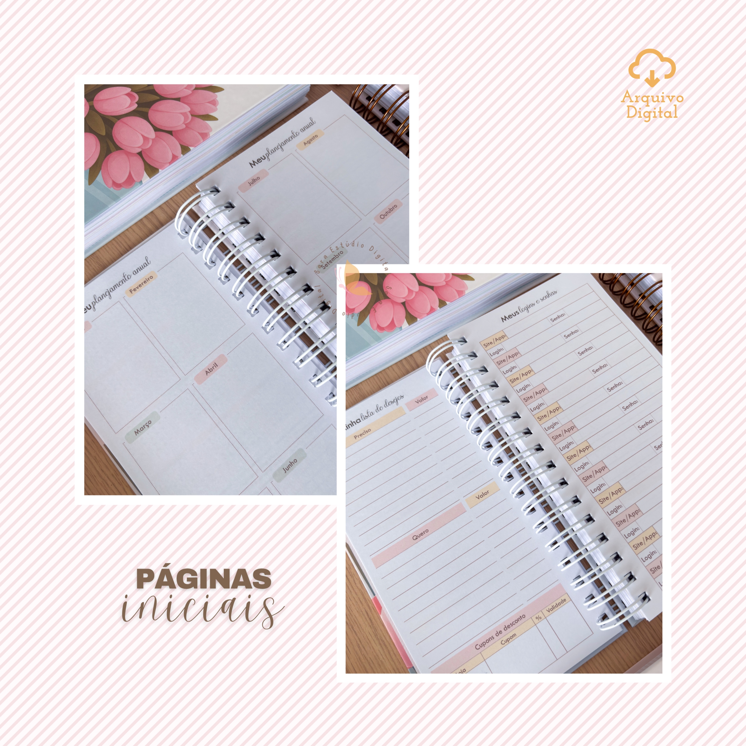 PLANNER SLIM NÃO DATADO - VERTICAL EM 8 CORES - Imagem 11