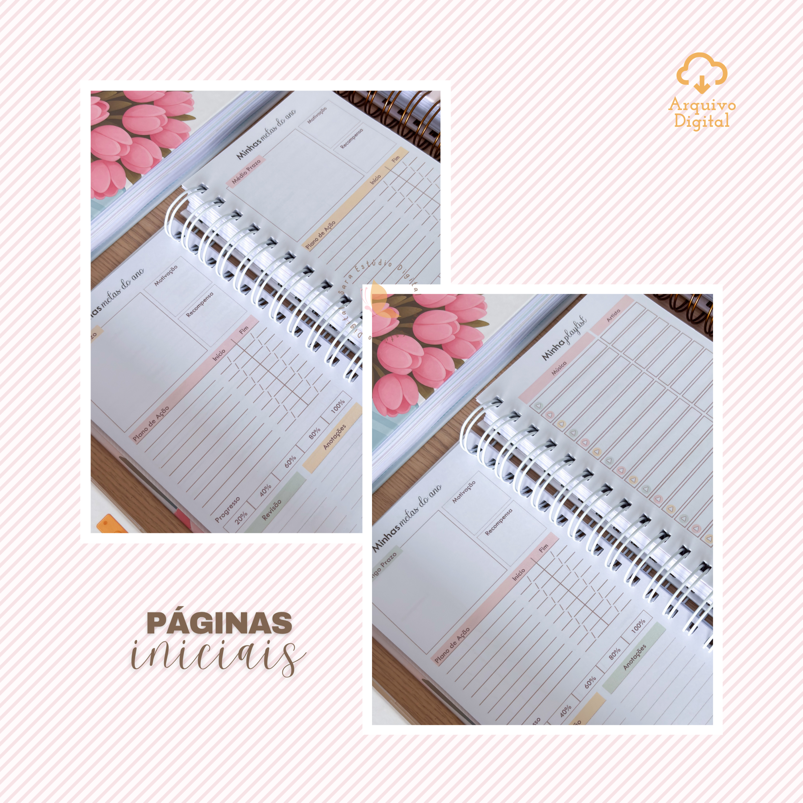 PLANNER SLIM NÃO DATADO - VERTICAL EM 8 CORES - Imagem 12