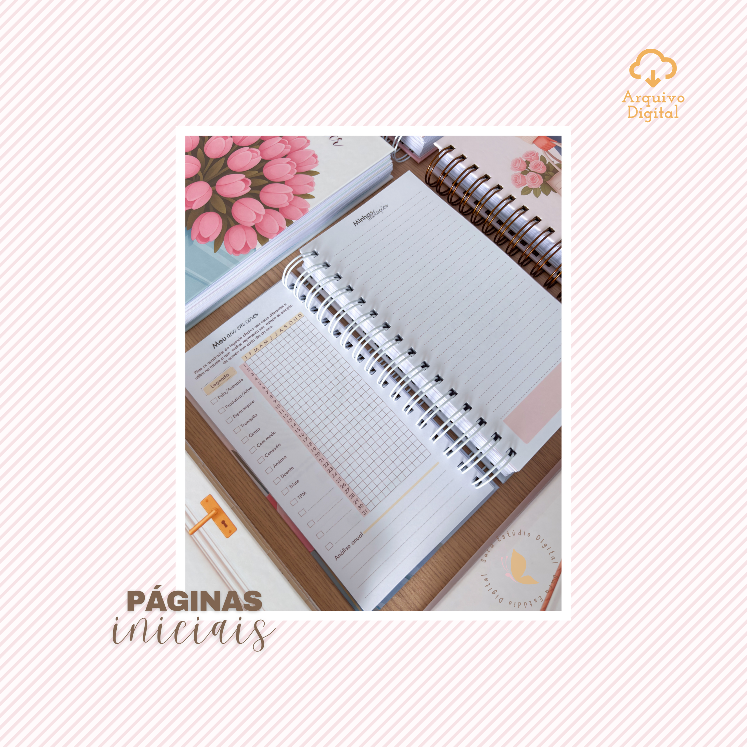 PLANNER SLIM NÃO DATADO - VERTICAL EM 8 CORES - Imagem 15