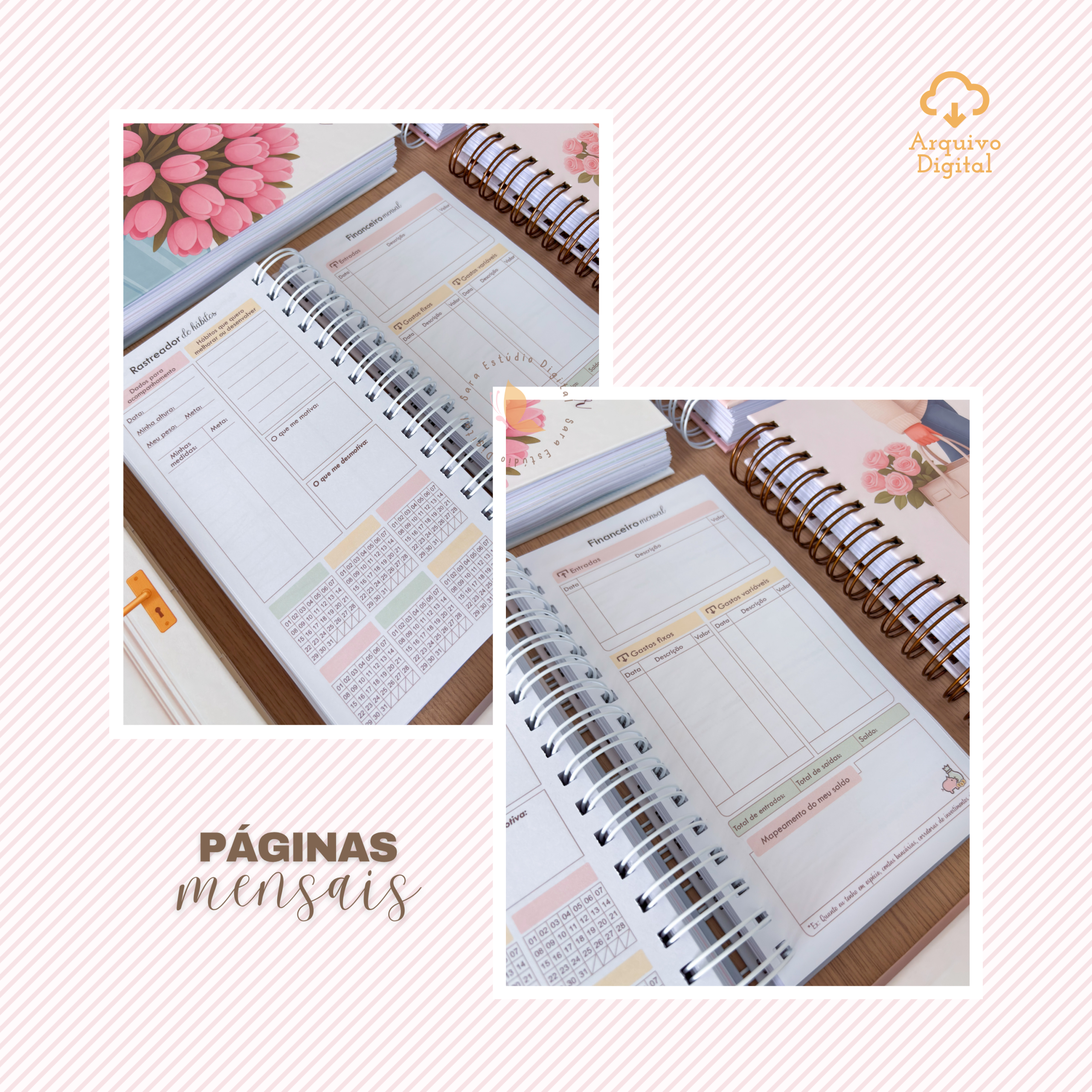 PLANNER SLIM NÃO DATADO - VERTICAL EM 8 CORES - Imagem 17
