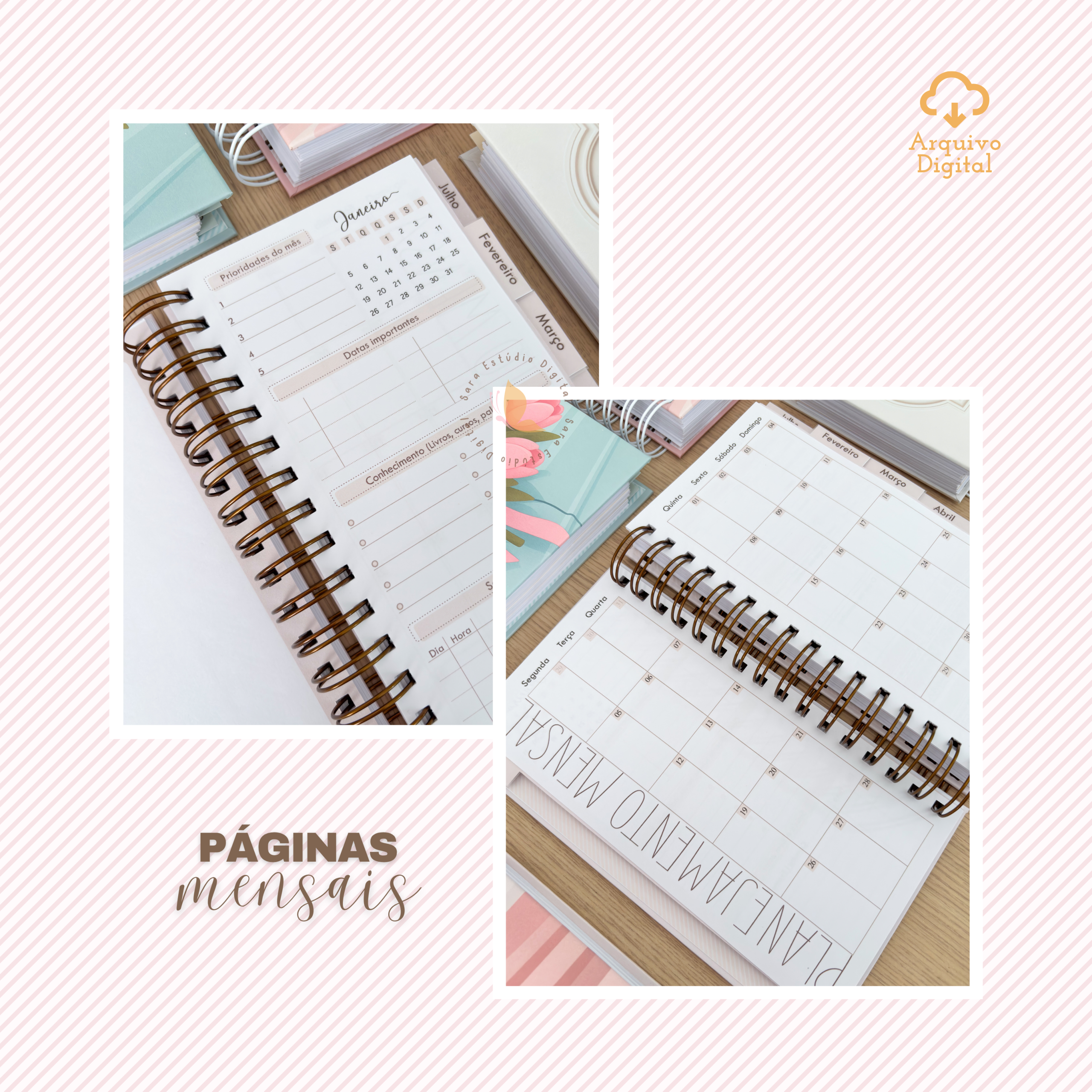 PLANNER SLIM 2026 - VERTICAL COM PAUTA EM 8 CORES - Imagem 11