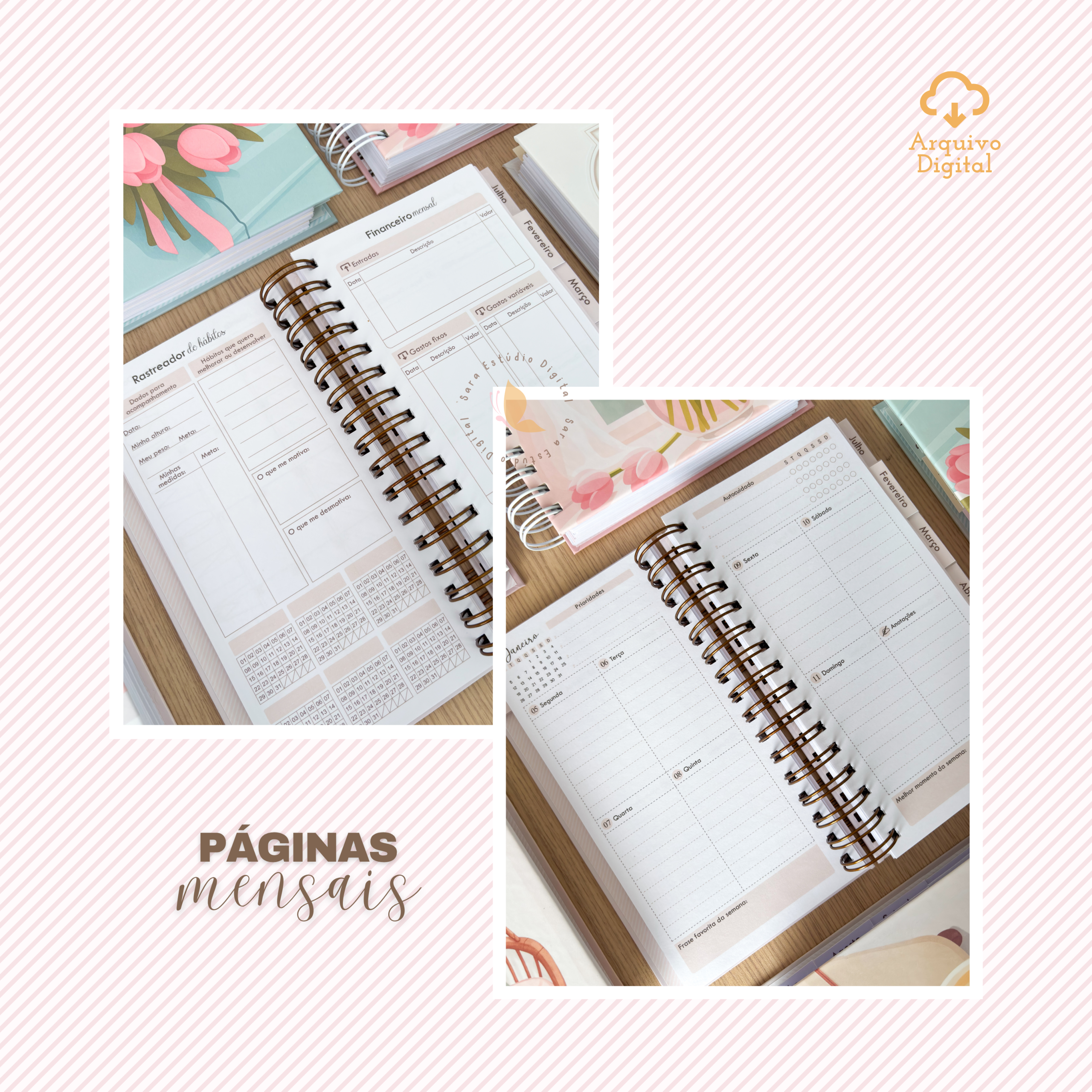 PLANNER SLIM 2026 - VERTICAL COM PAUTA EM 8 CORES - Imagem 12