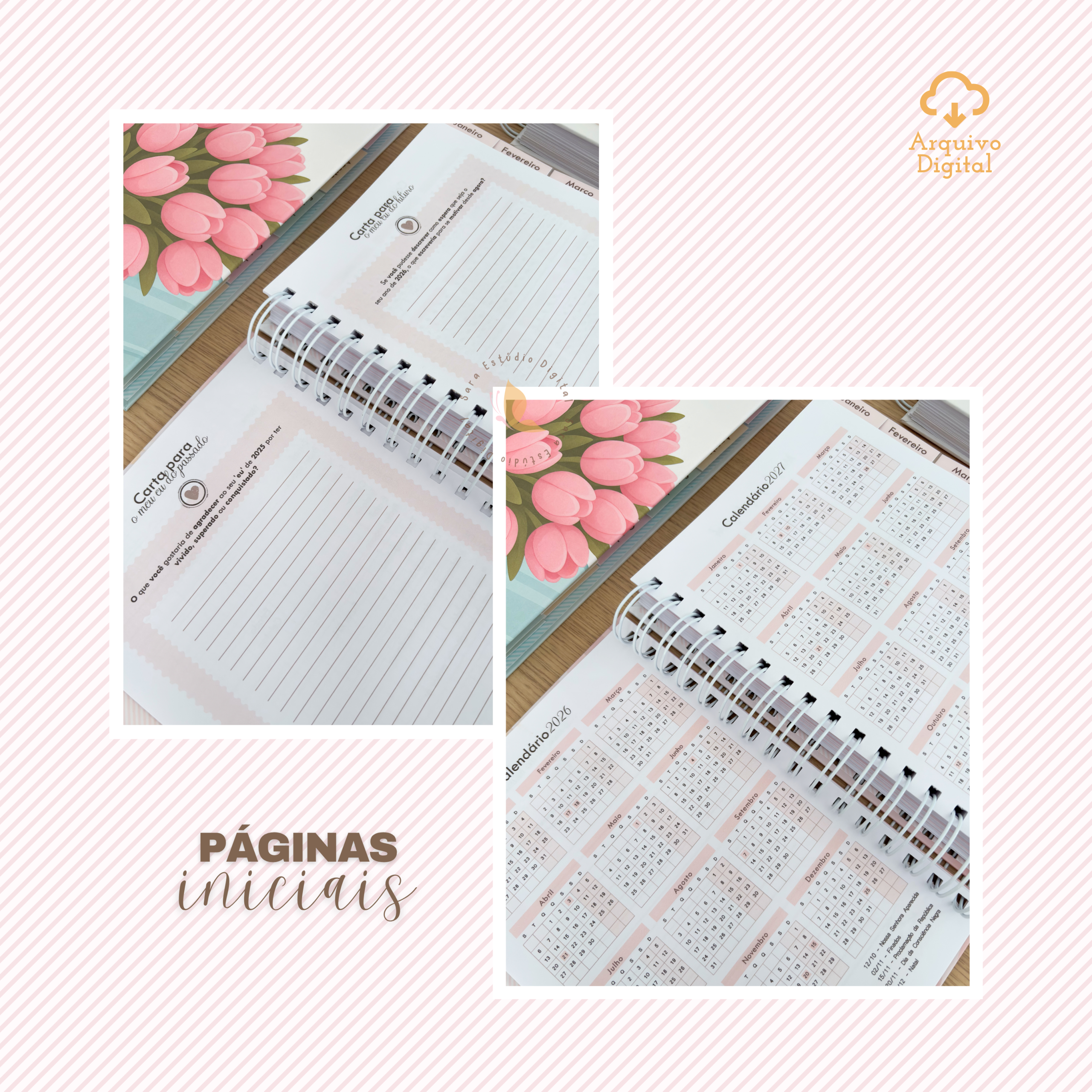 PLANNER A5 2026 - VERTICAL COM PAUTA EM 8 CORES - Imagem 5