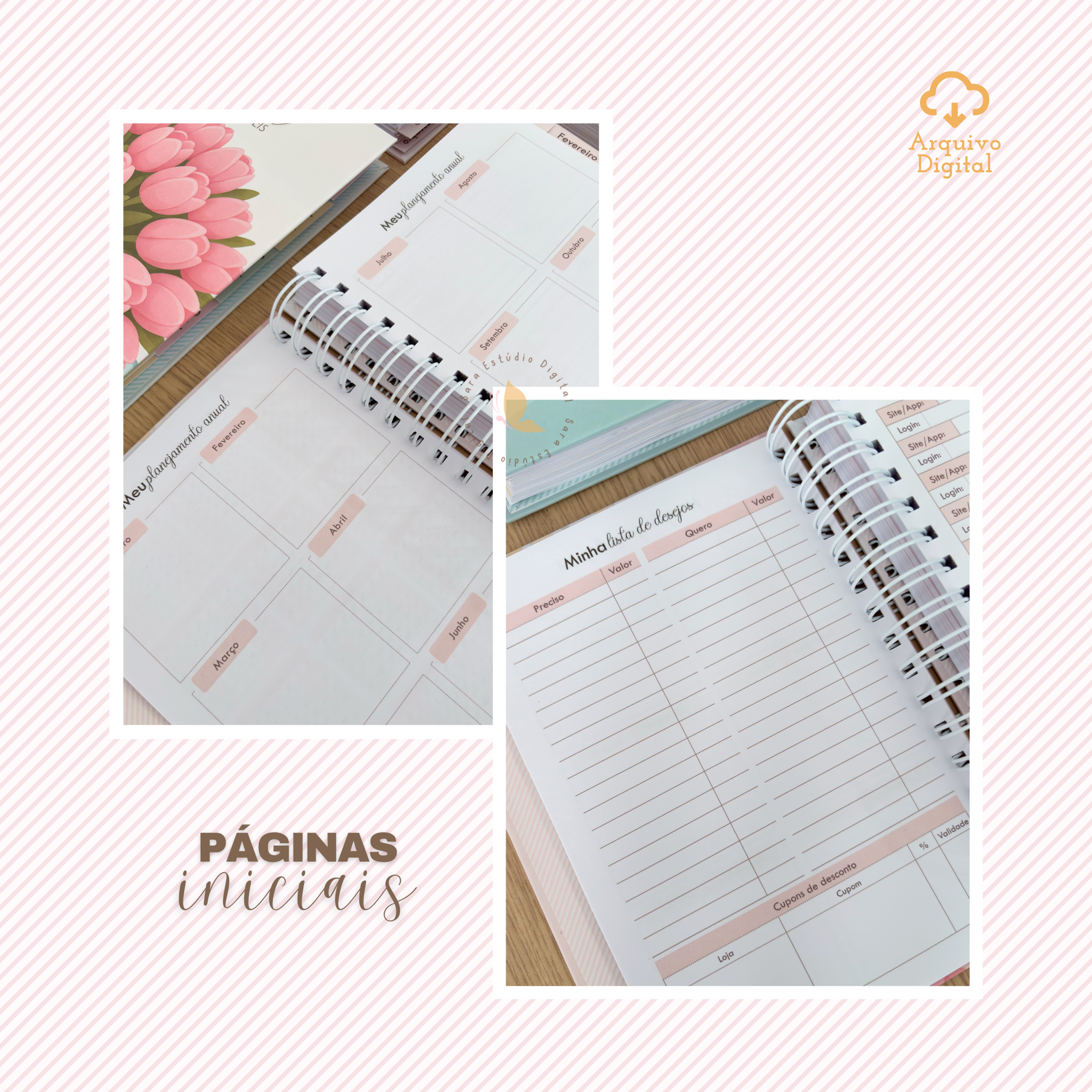 PLANNER A5 2026 - VERTICAL COM PAUTA EM 8 CORES - Imagem 6