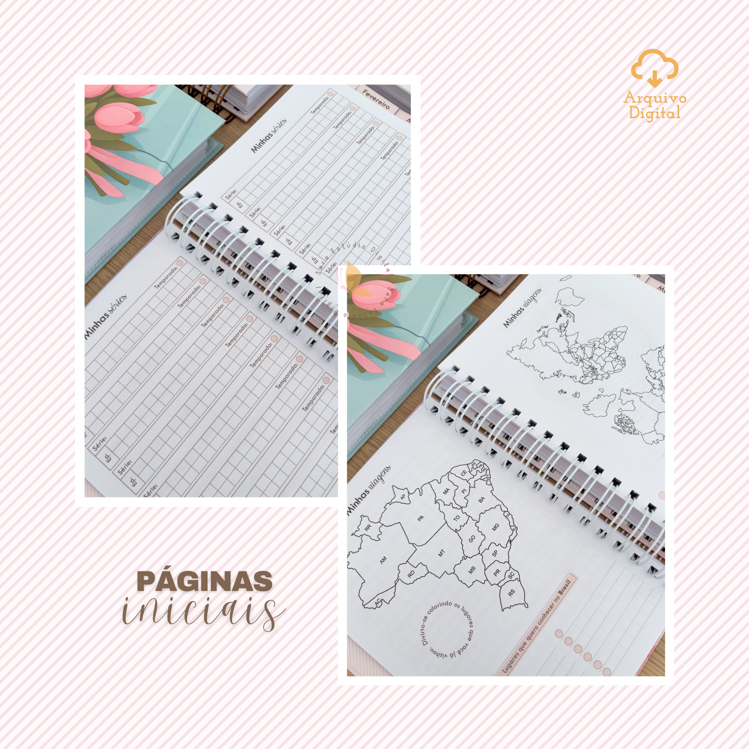 PLANNER A5 2026 - VERTICAL COM PAUTA EM 8 CORES - Imagem 9