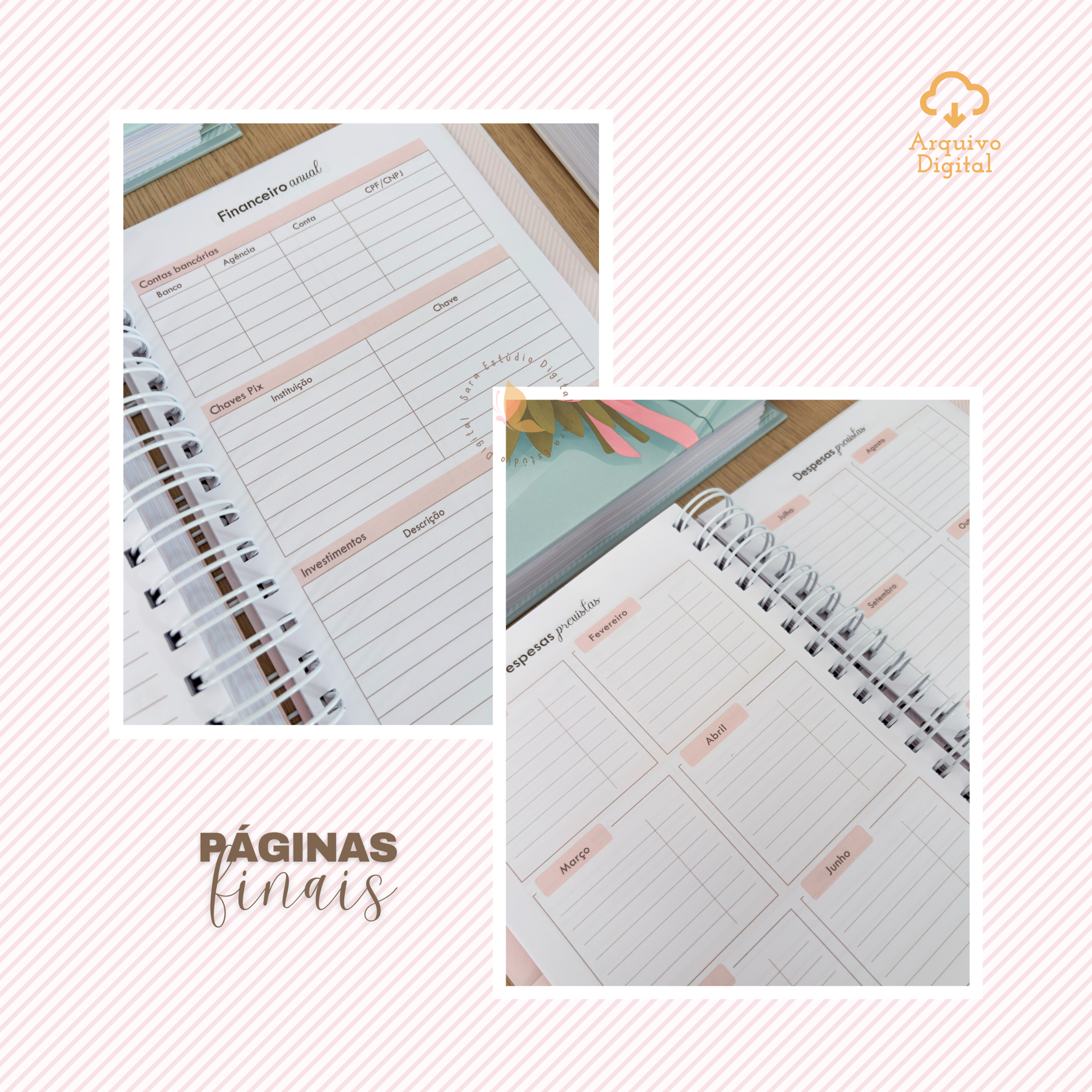 PLANNER A5 2026 - VERTICAL COM PAUTA EM 8 CORES - Imagem 16