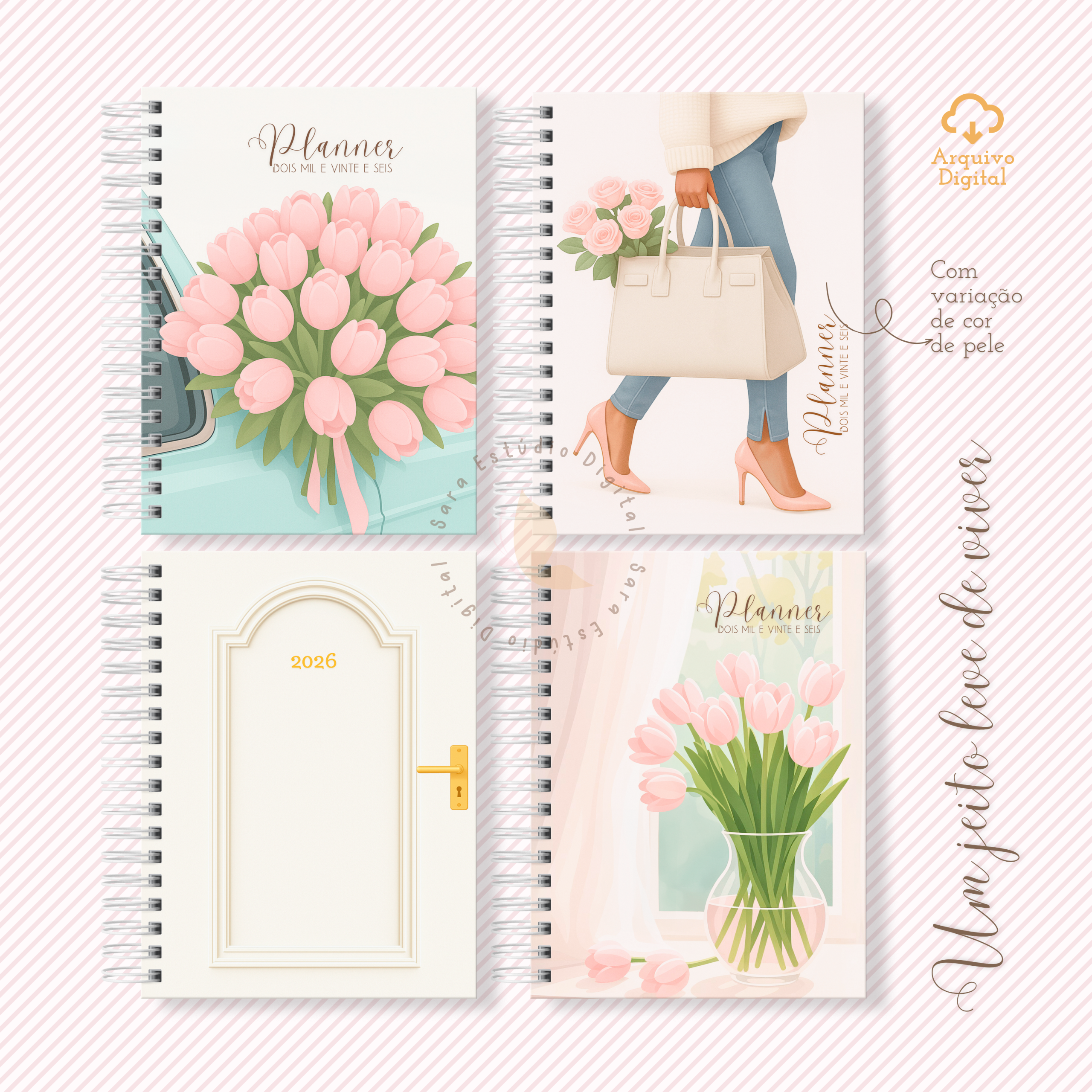 PLANNER MASTER 2026 - VERTICAL SEM PAUTA EM 8 CORES - Imagem 2