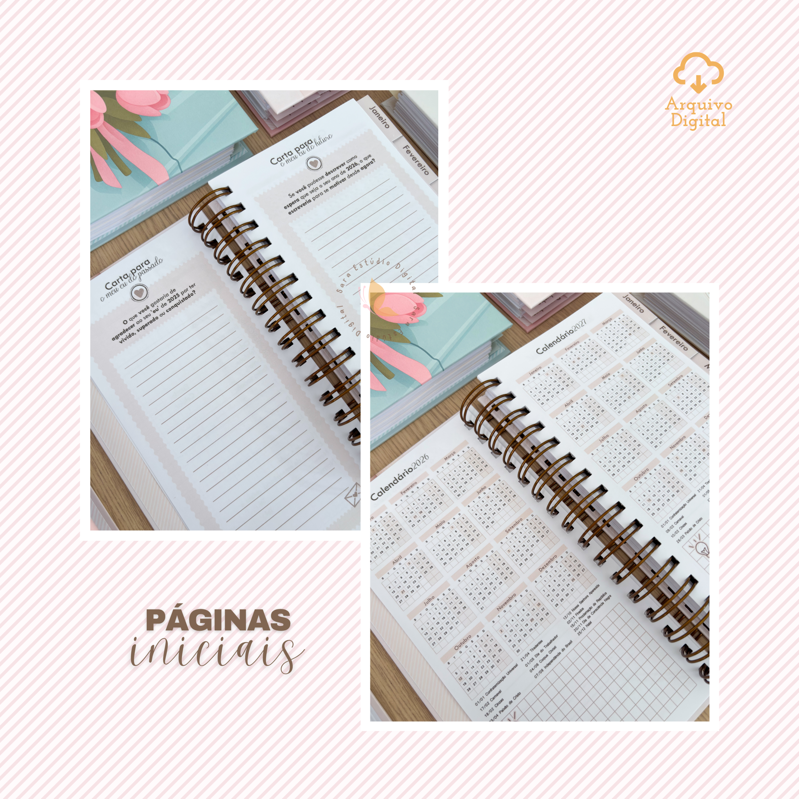 PLANNER SLIM 2026 - VERTICAL COM PAUTA EM 8 CORES - Imagem 5