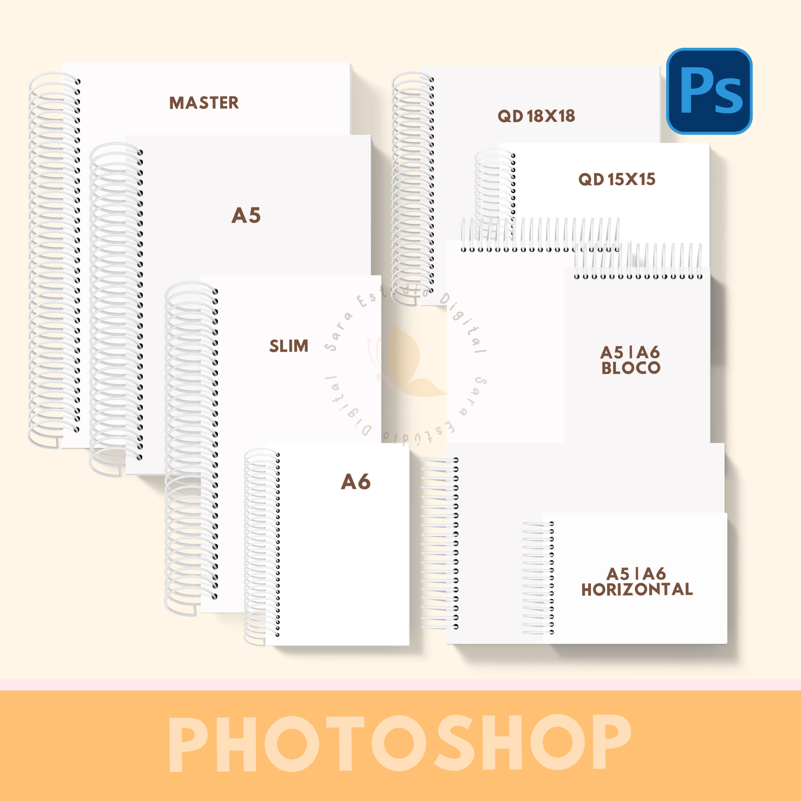 COMBO MOCKUPS PARA ENCADERNAÇÃO COM ESPIRAL