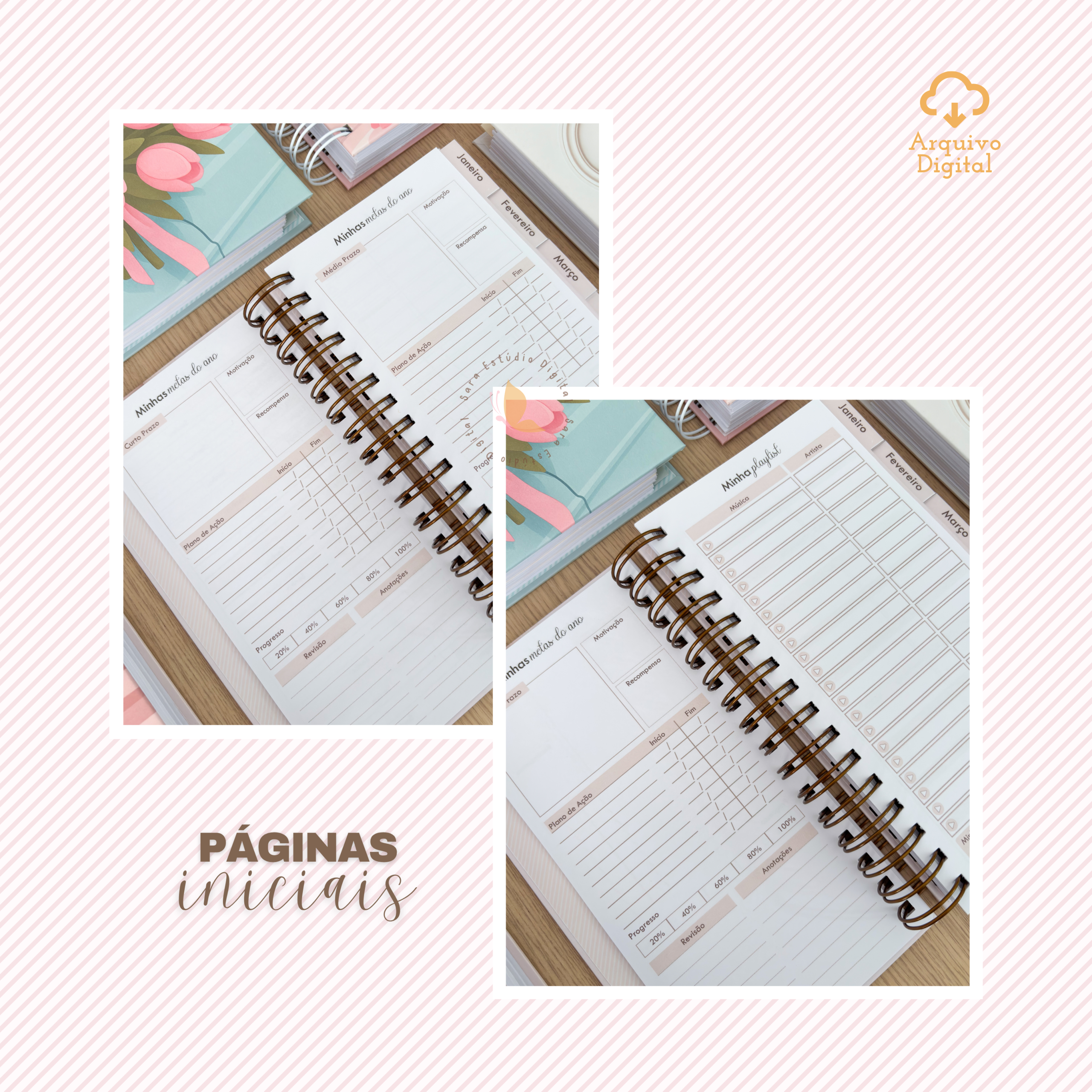 PLANNER SLIM 2026 - VERTICAL COM PAUTA EM 8 CORES - Imagem 7