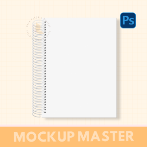MOCKUP PARA ENCADERNAÇÃO COM ESPIRAL -MASTER 17X23 - PHOTOSHOP