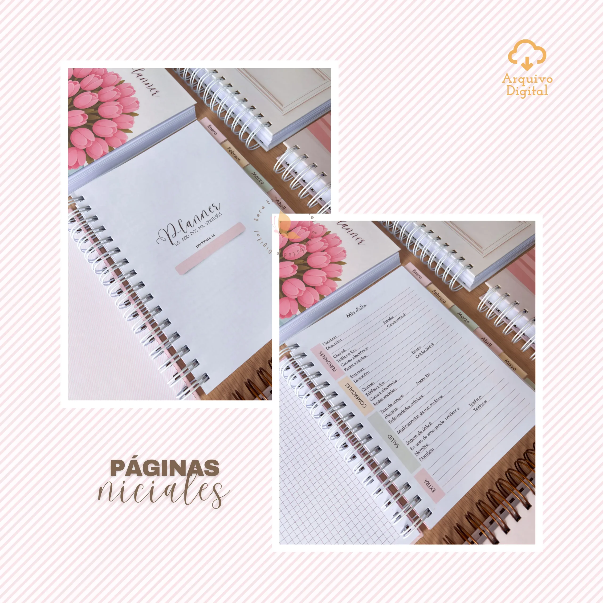 Archivo digital: Planner semanal A5 2026 - 2 EN 1 - Español (8 colores) - Imagem 7