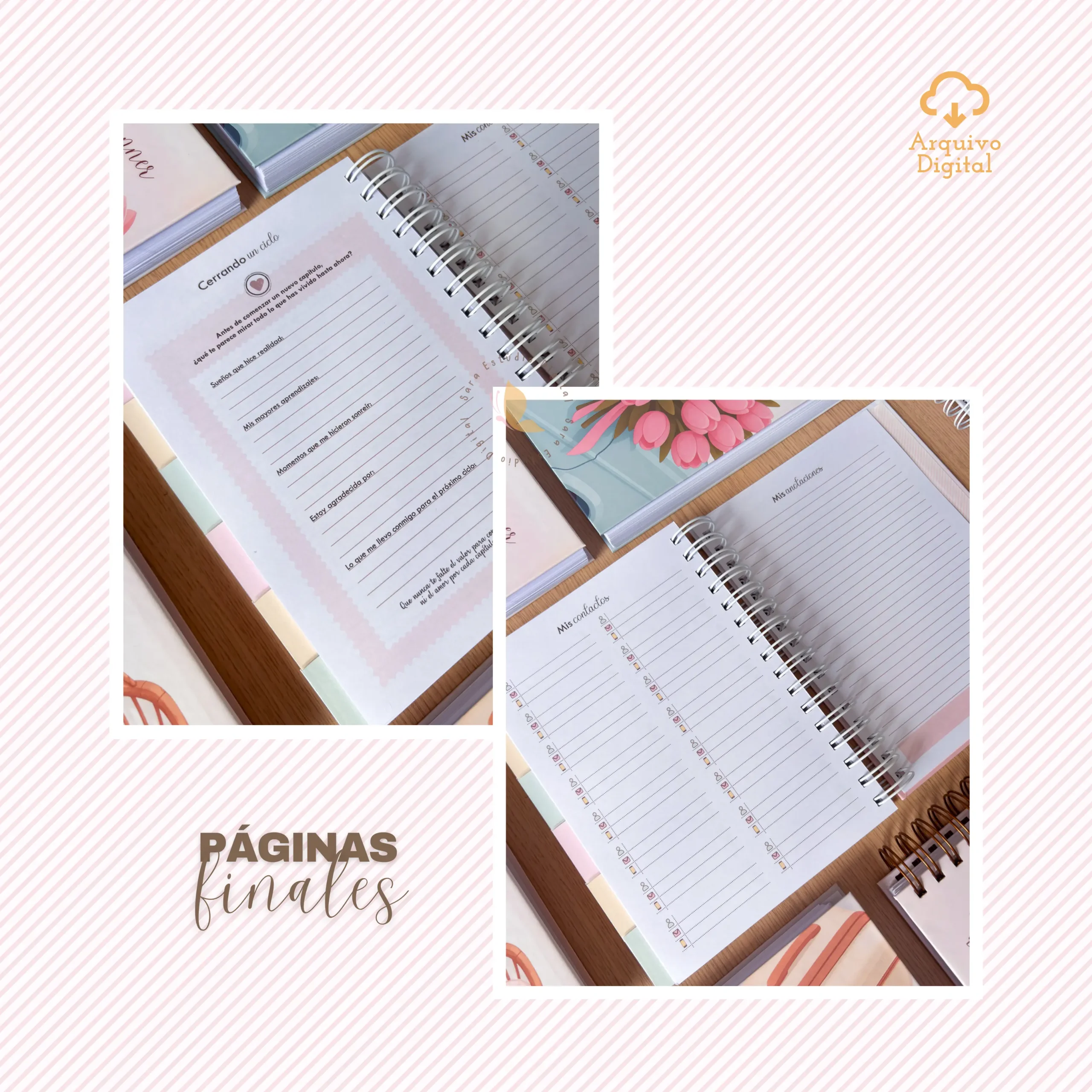 Archivo digital: Planner semanal A5 2026 - 2 EN 1 - Español (8 colores) - Imagem 17