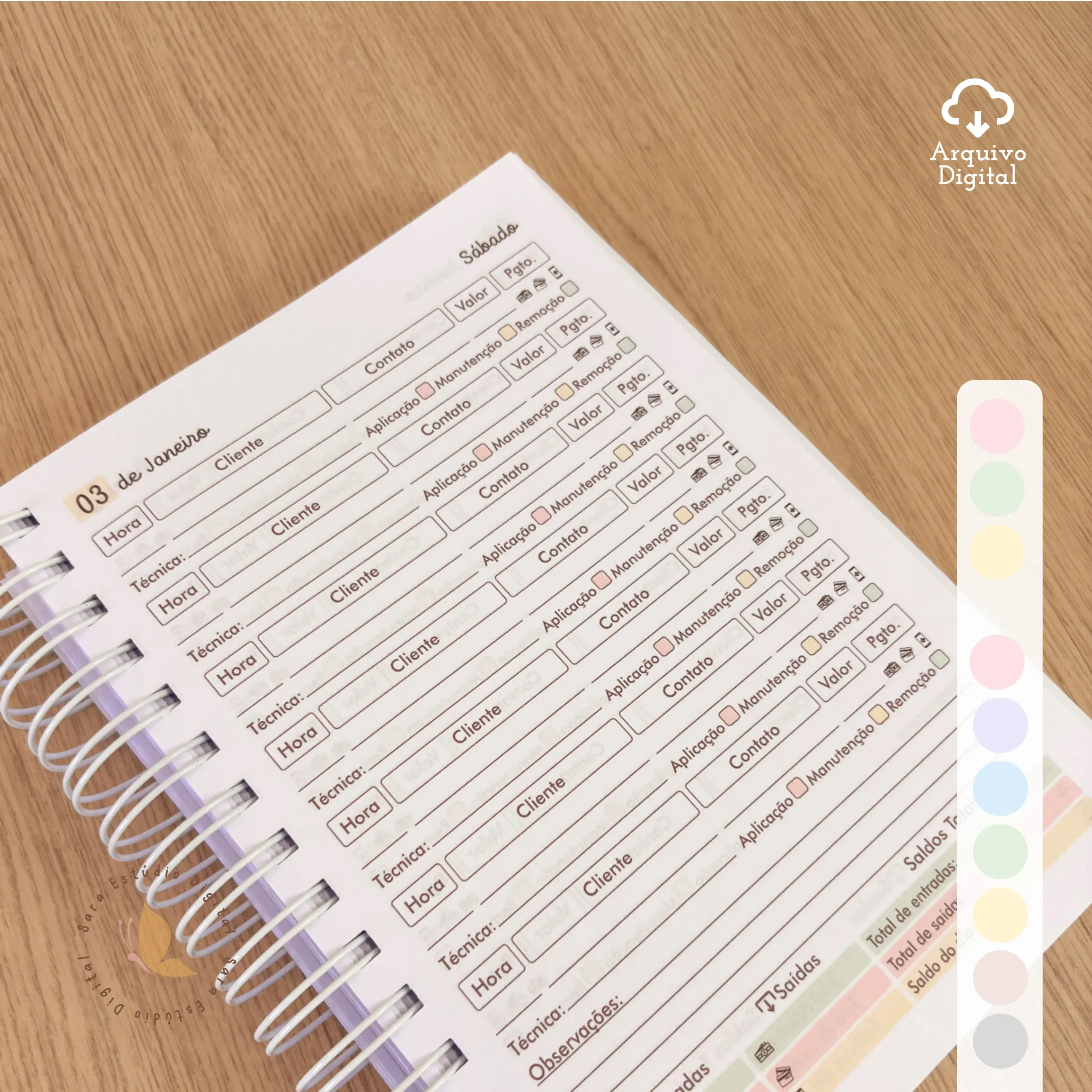 Agendamentos Nail Designer 2026 – 8 cores - Imagem 2