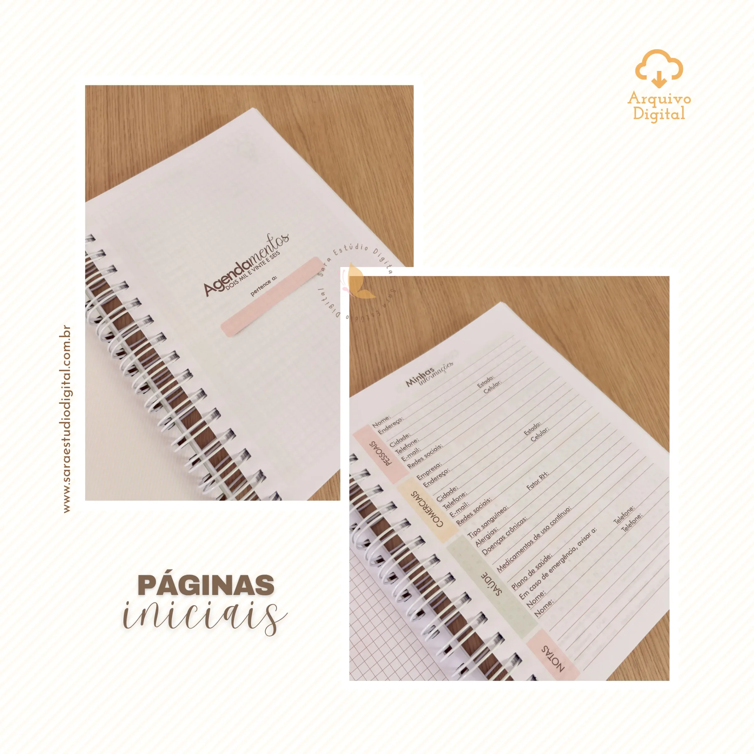 Agendamentos Nail Designer 2026 – 8 cores - Imagem 6