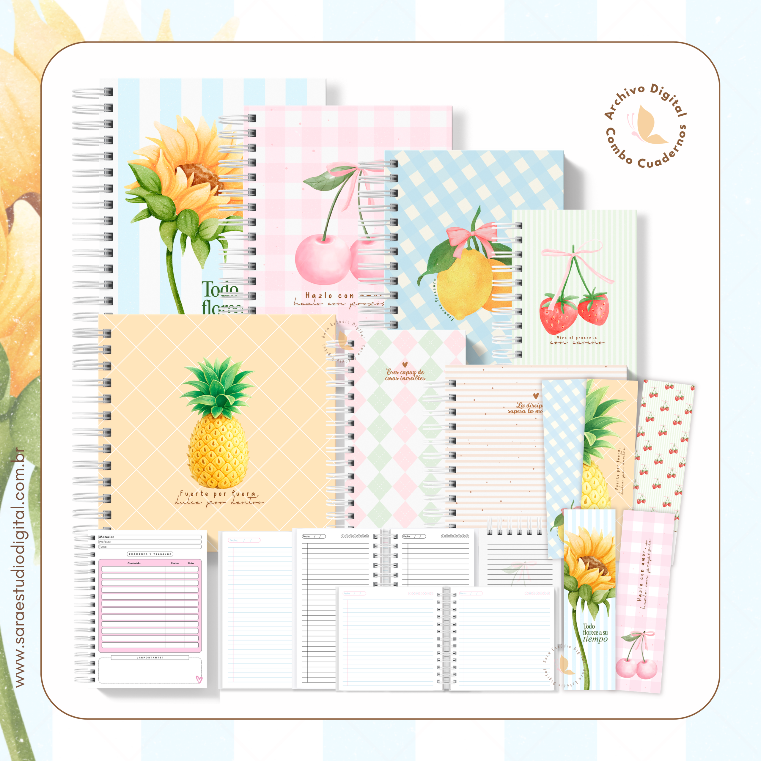 Archivo digital combo de cuadernos + extras - Español