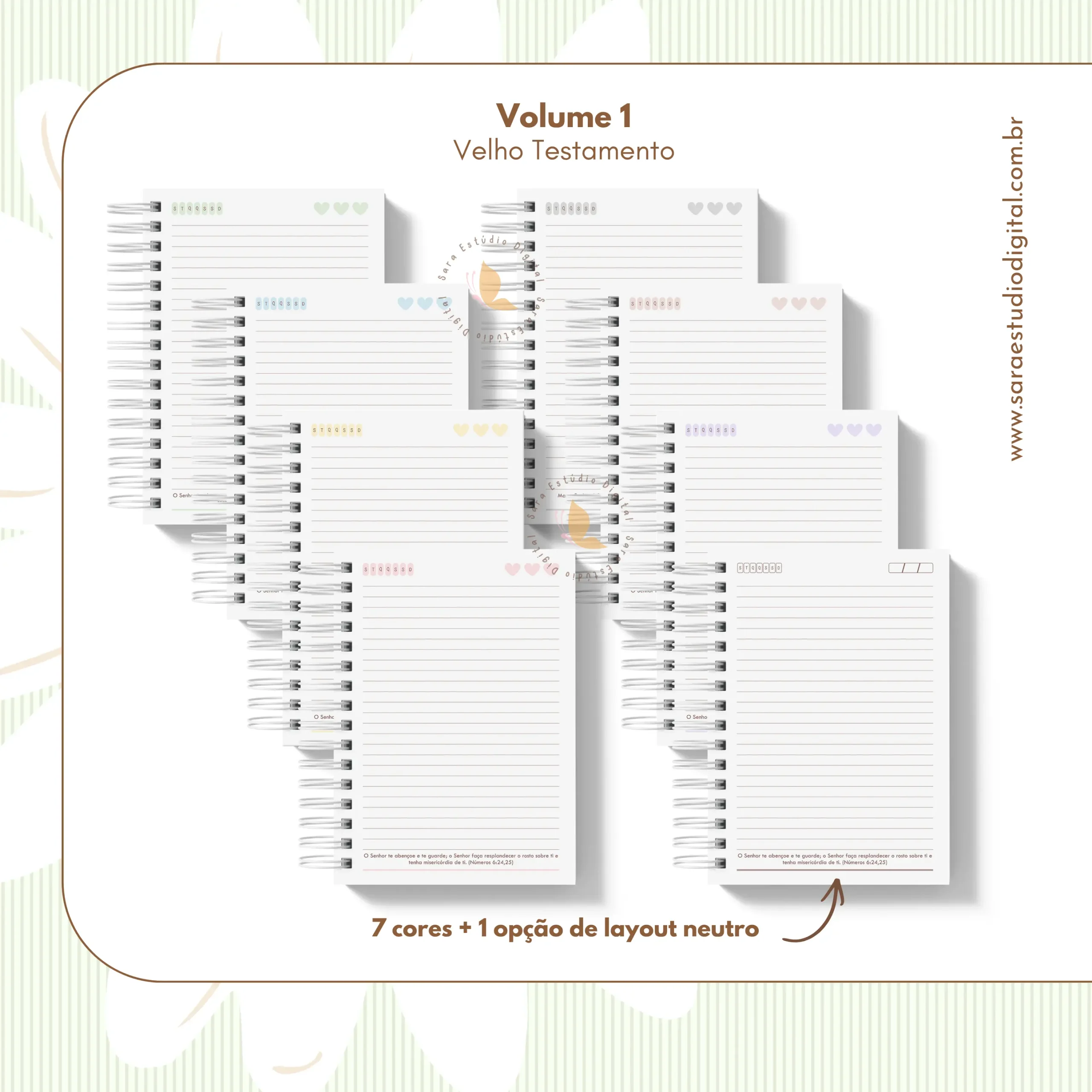 Arquivo digital - Caderno com versículos - Evangélico - Volume 1 e Volume 2 - Imagem 4