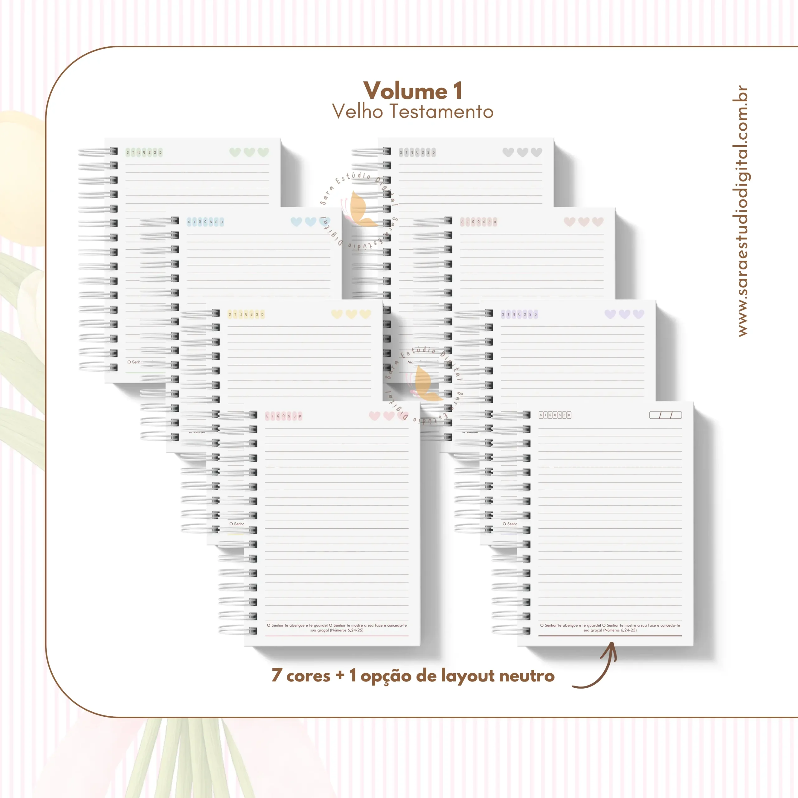 Arquivo digital - Caderno com versículos - Católico - Volume 1 e Volume 2 - Imagem 3