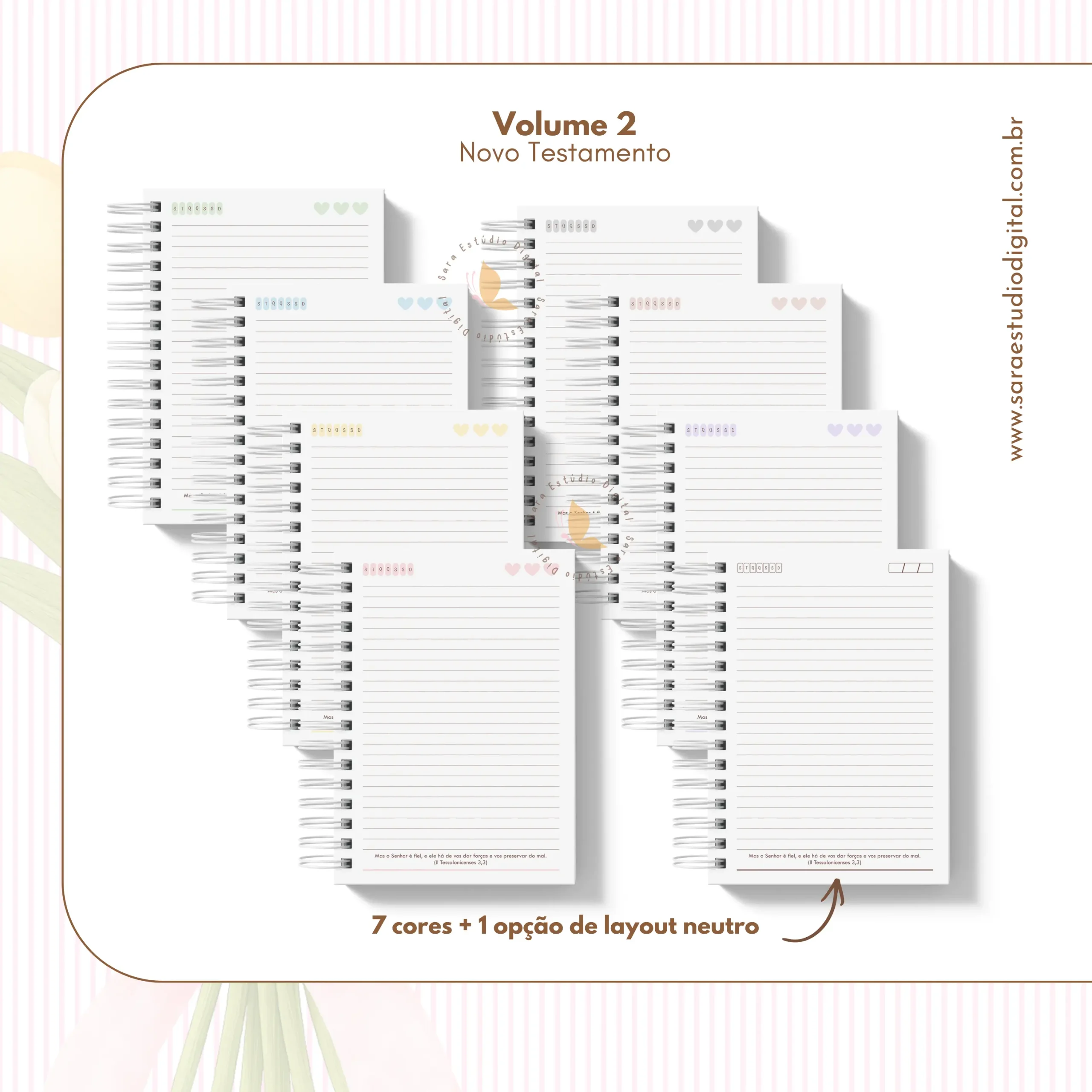 Arquivo digital - Caderno com versículos - Católico - Volume 1 e Volume 2 - Imagem 4