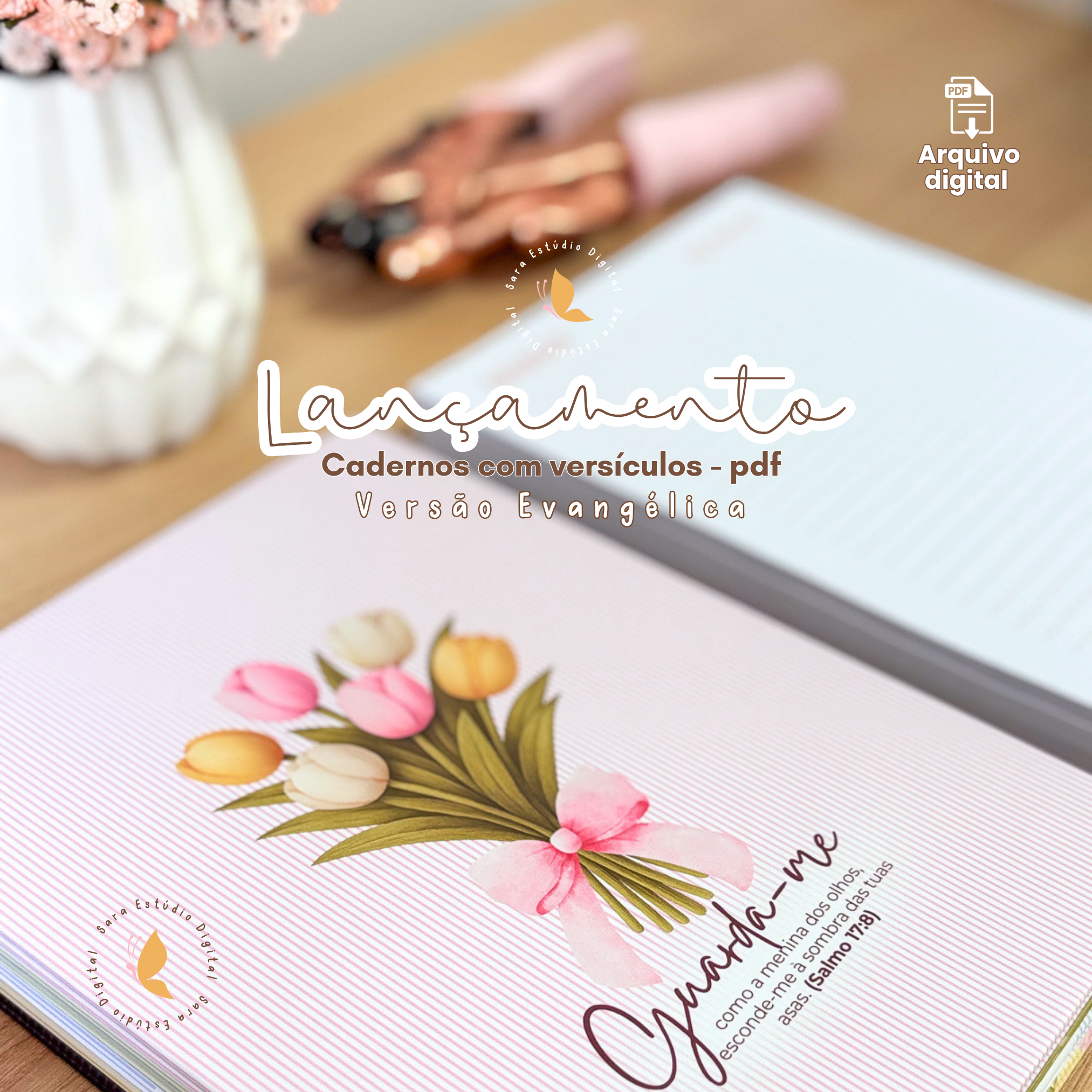 Arquivo digital - Caderno com versículos - Evangélico - Volume 1 e Volume 2