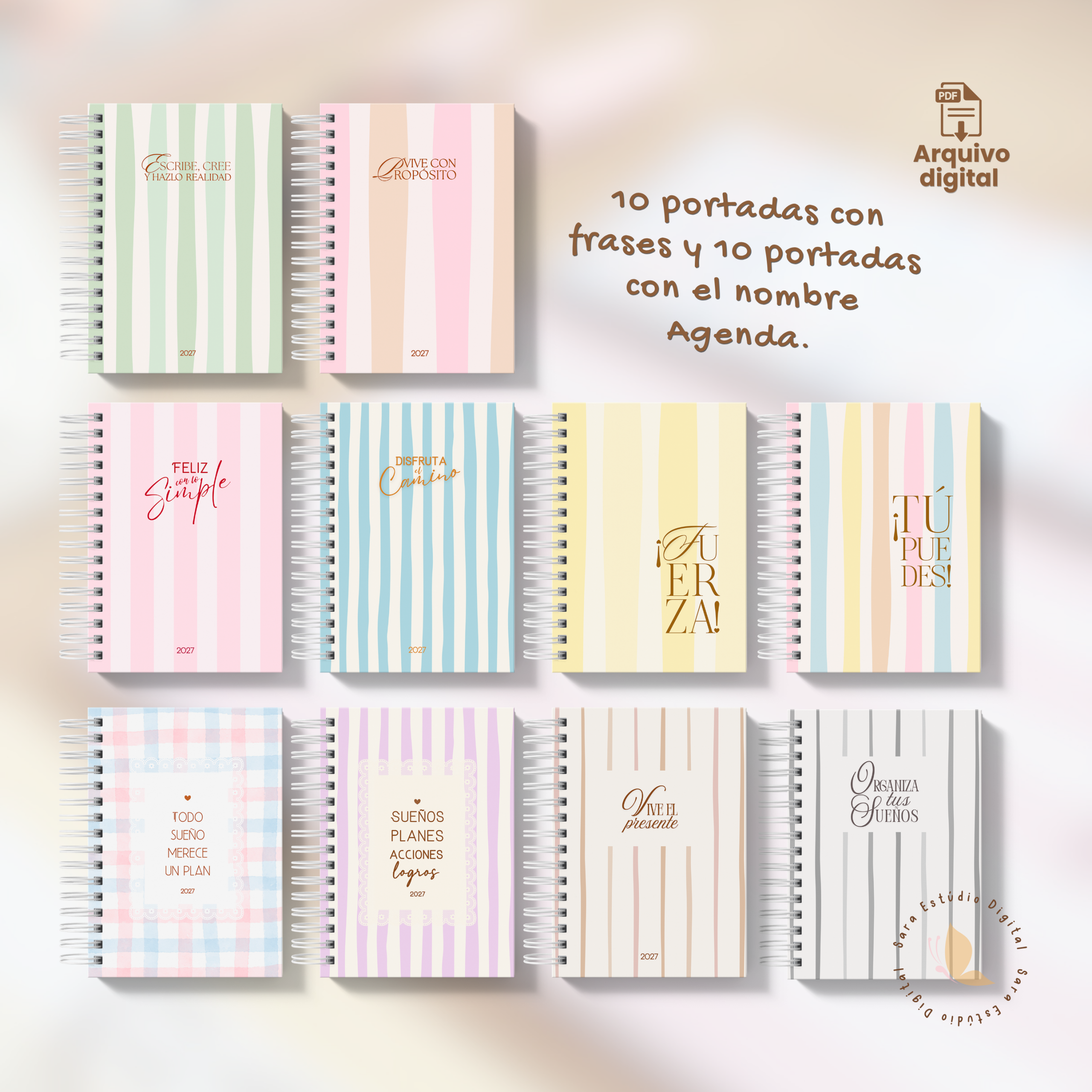 Archivo Digital Combo Agenda A5 Datada 2027 en Español - Imagem 15