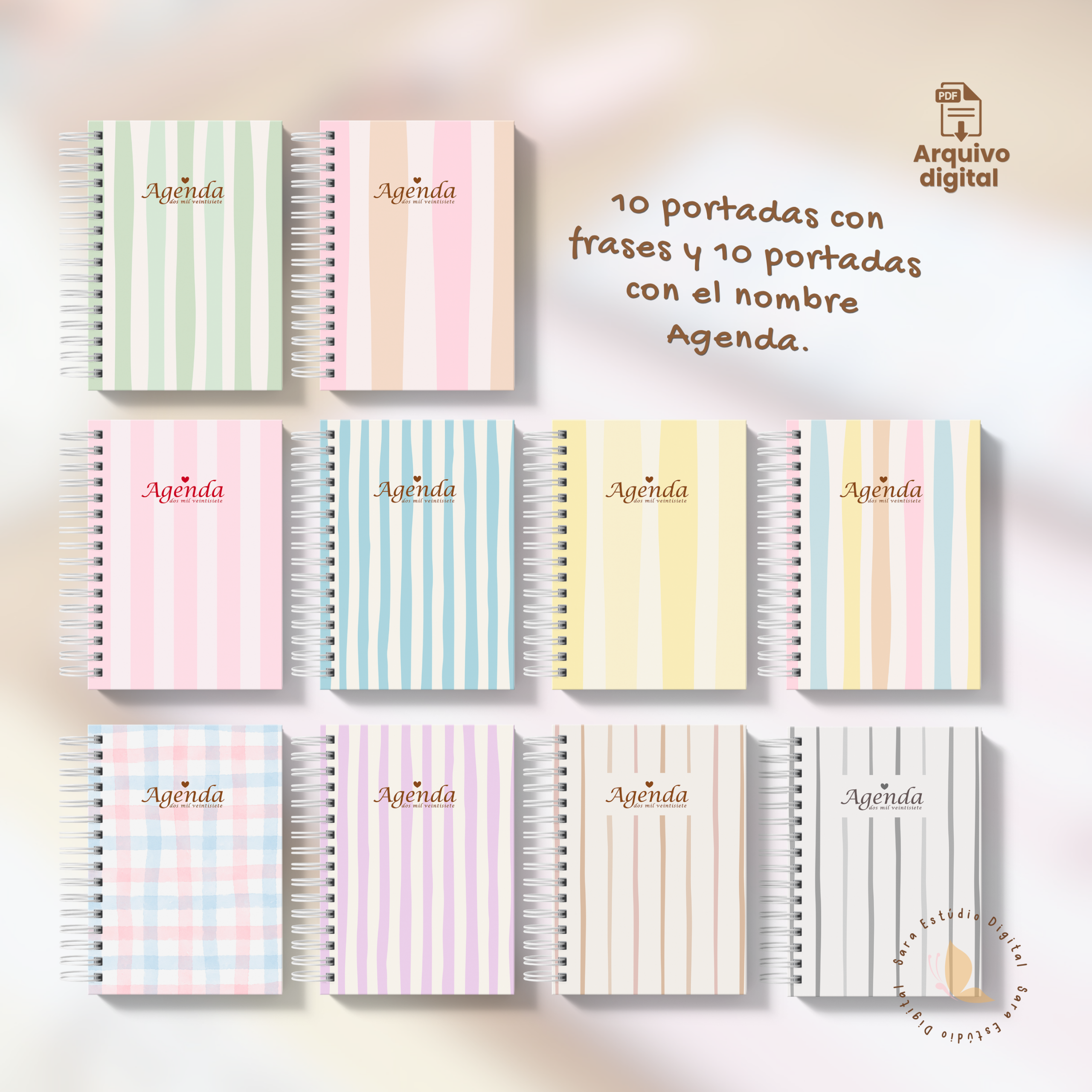 Archivo Digital Combo Agenda A5 Datada 2027 en Español - Imagem 14