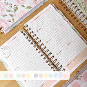 PLANNER SLIM 2027 – HORIZONTAL EM 9 CORES